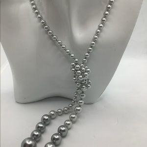 Gray Pearl Strand Necklace